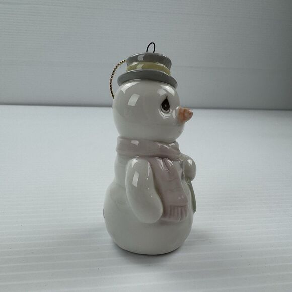 Vintage 1994 Precious Moments Snowman Ornament Porcelain PMI Christmas - Picture 2 of 7